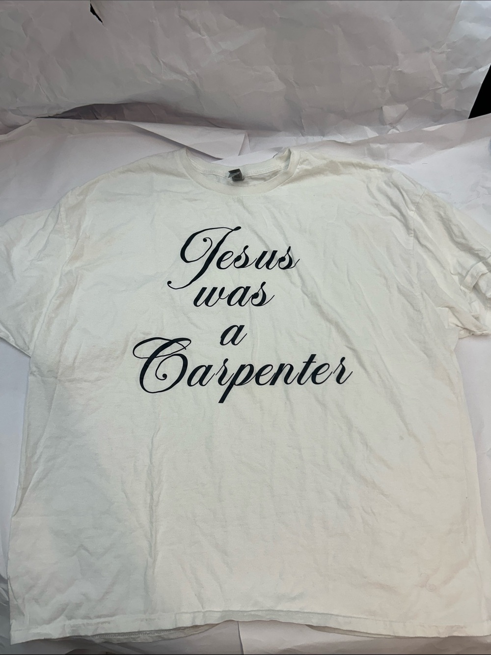 Jesus Was a Carpenter - White Tee